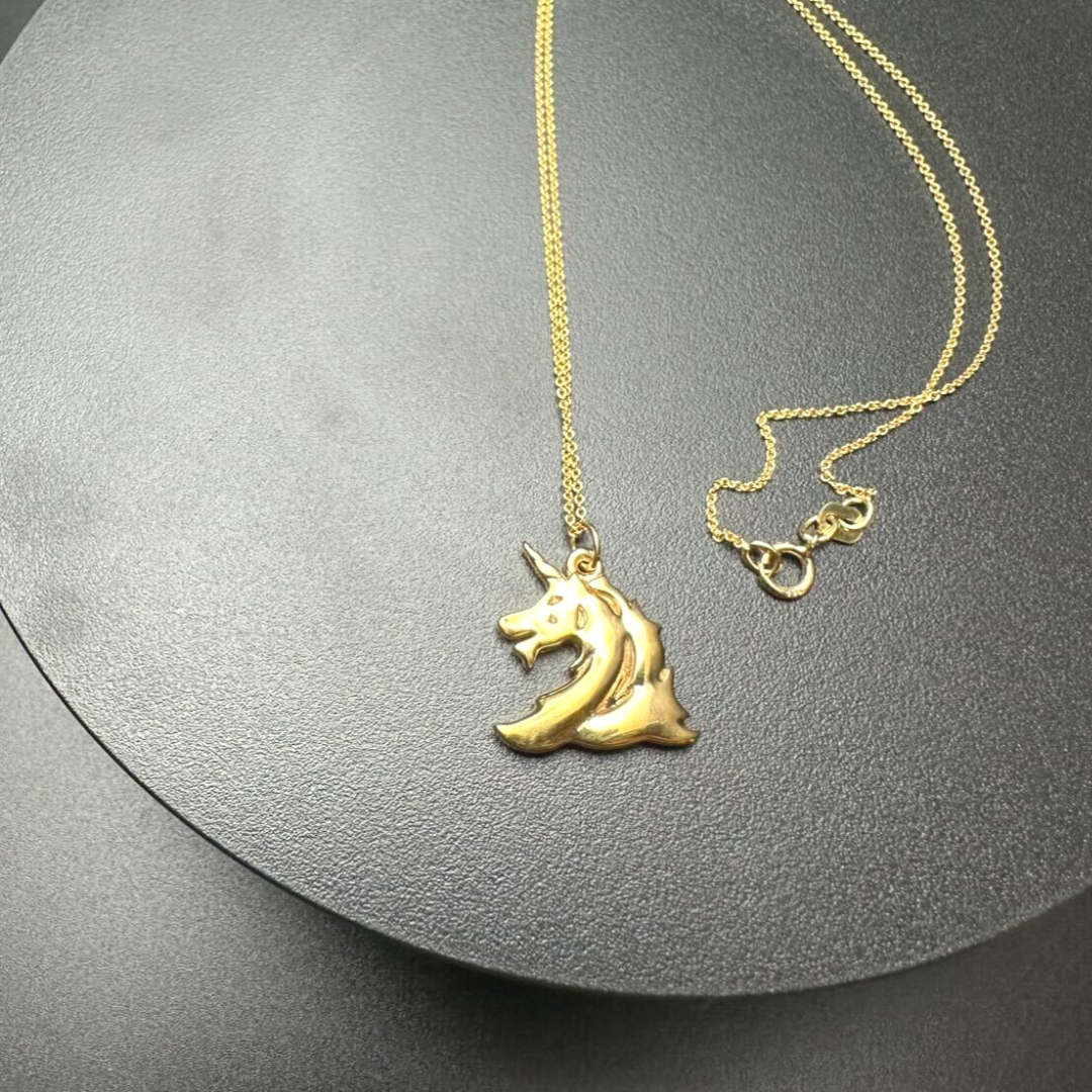 Unicorn Pendant Necklace (GOLD)